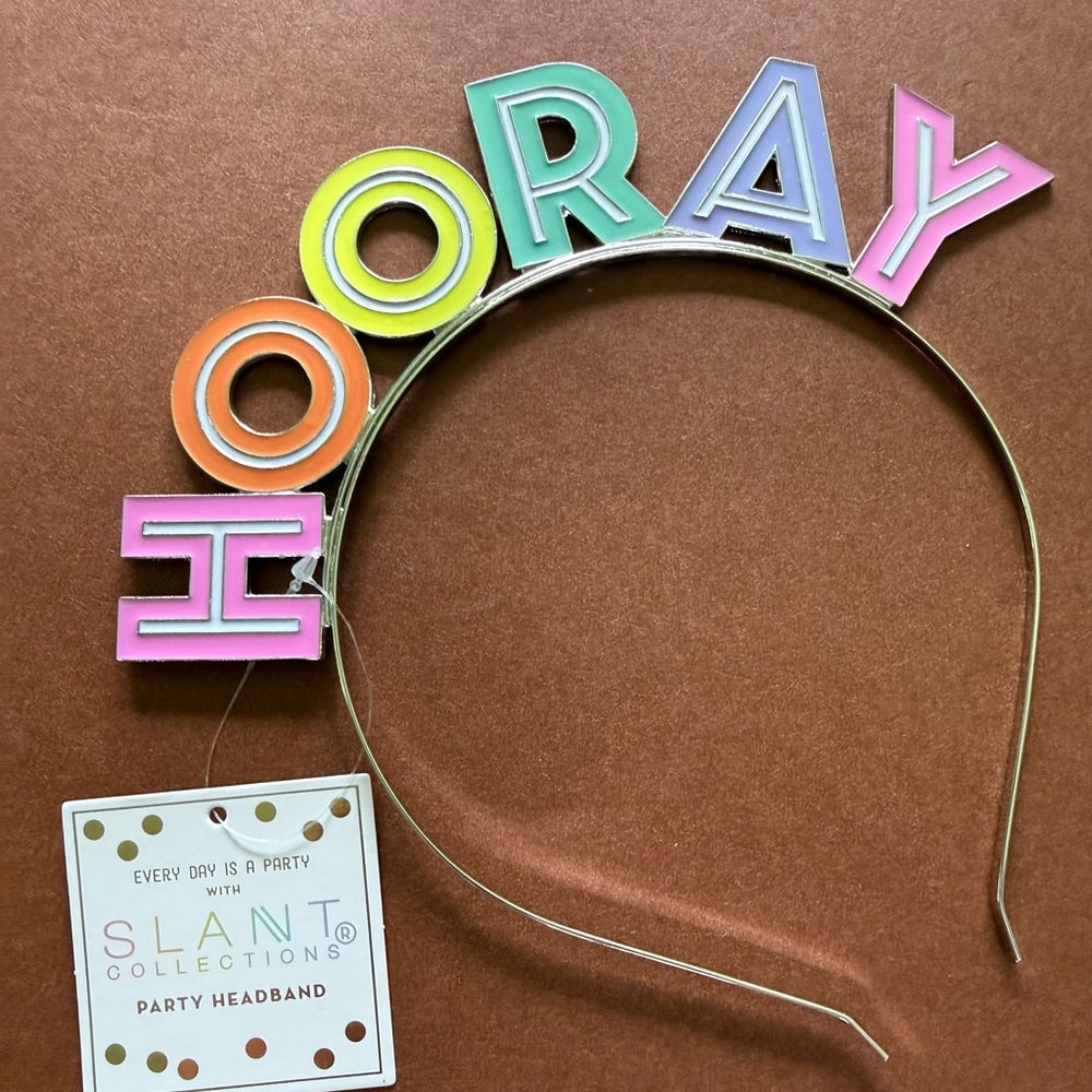 Slant Collections 'Hooray' Multicolor Party Headband